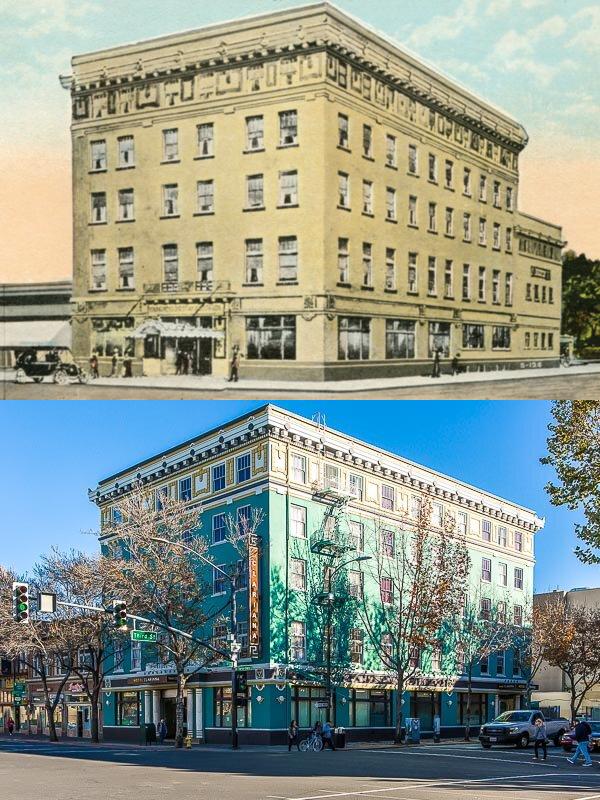 Historic Building of Hotel Clariana - Downtown San Jose